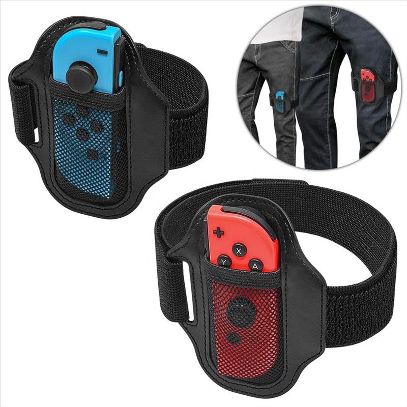 Parent and Child Set Anti-Slip Grips Adjustable Leg Strap for Ring-Con Nintendo Fit Adventure Game